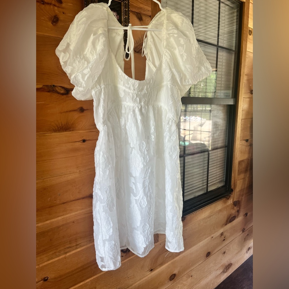 Altar’d State White Puff Sleeve Dress